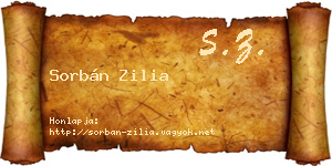 Sorbán Zilia névjegykártya